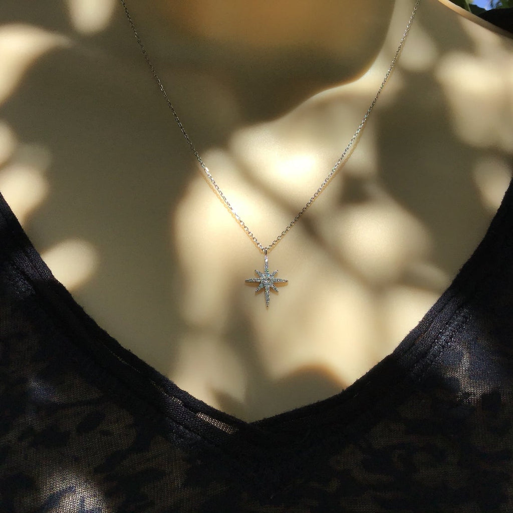 Sterling Silver North Single Star Necklace