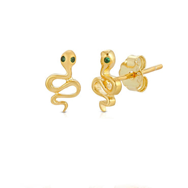 Sterling Silver Snake Studs