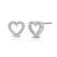 Tiny Silver Open Heart Stud Earring