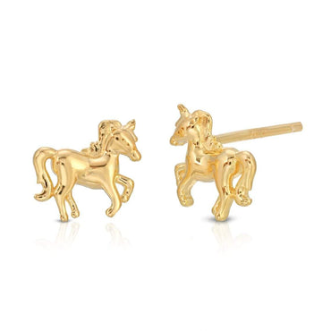 Unicorn tiny stud earring sterling silver