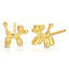 Balloon Poodle Stud Earrings Sterling Silver